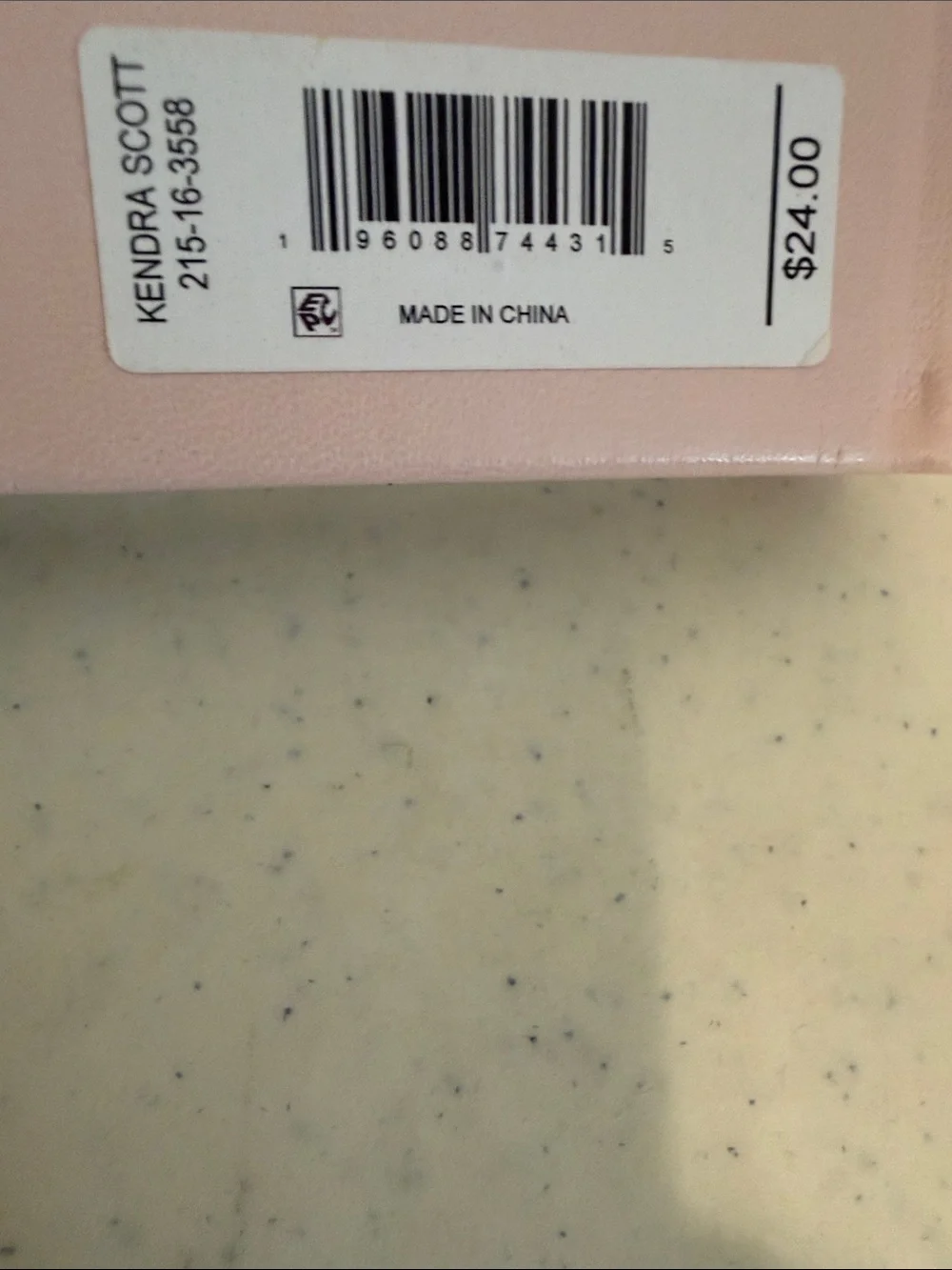 Kendra Scott Pale Pink Leatherette Tablet Sleeve with Gold Accent